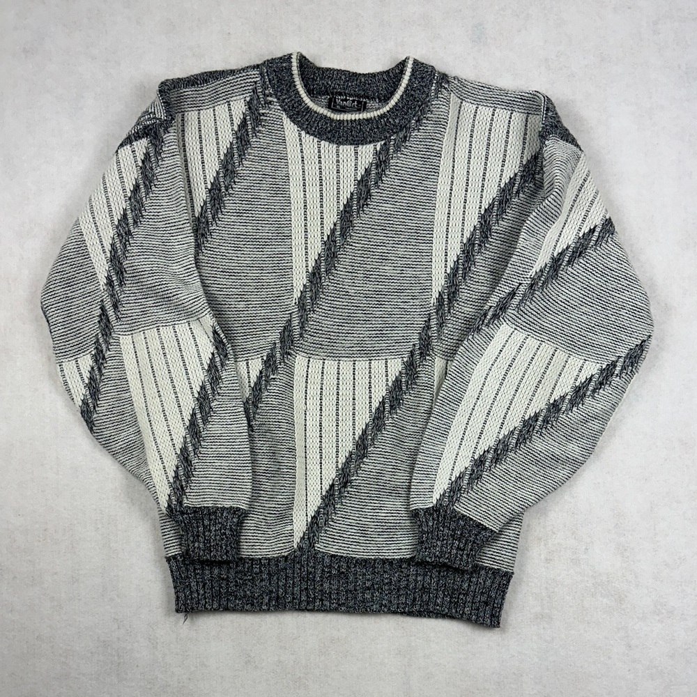 Vintage Van Cort Knit Sweater Montgomery Ward 80s Size XL
